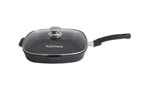 Кукмара Сковорода-гриль квадратная 28 x 28 см со съемной ручкой сгкгг282а