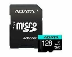 ADATA Карта памяти MICRO SDXC 128GB W/AD. AUSDX128GUI3V30SA2-RA1