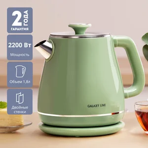 GALAXY Чайник электрический GL0331 / зеленый