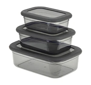 М-ПЛАСТИКА Набор емкостей ГРАФИТОВЫЙ 0,4л+0,7л+1,2л М 1264