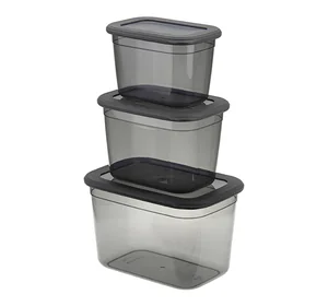 М-ПЛАСТИКА Набор емкостей ГРАФИТОВЫЙ 0,8л+1,3л+2,3л М 1265