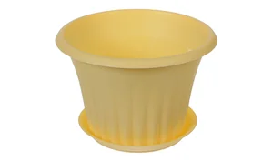 М-ПЛАСТИКА Кашпо 1л БАНАНОВЫЙ д=160мм М 3155