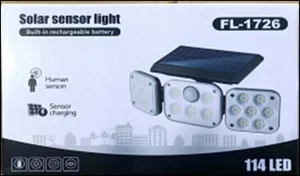 Фонарь настенный на солнечной батарее и датчиком движения 14924-FL-1726