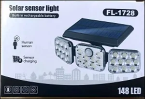 Фонарь настенный на солнечной батарее и датчиком движения 14924-FL-1728
