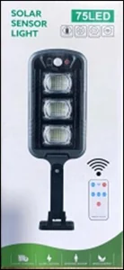 Фонарь уличный на солнечной батарее и датчиком движения 14924-75LED