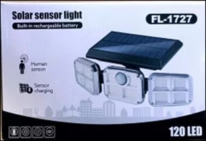 Фонарь уличный на солнечной батарее с датчиком движения 14924-FL-1727