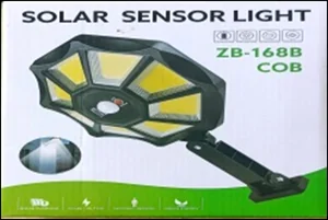 Фонарь уличный на солнечной батарее с датчиком движения 14924-ZB-168B
