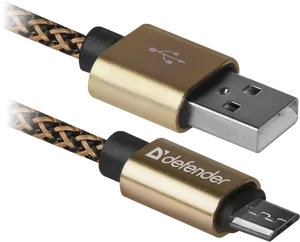 DEFENDER Кабель USB2.0 TO MICRO-USB 1M GOLD USB08-03T 87800
