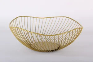 КОРАЛЛ Ваза для фруктов металл 25х9,5см. 6244