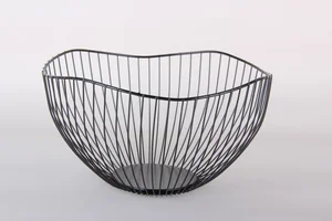 КОРАЛЛ Ваза для фруктов металл 25х13см.черн. 6243