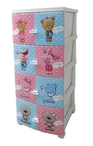 РОССПЛАСТ Комод ДРУЗЬЯ БЕЛЫЙ 4 секции РП-451