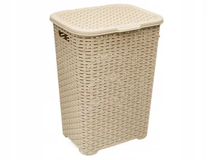 DD STYLE Корзина для белья 45 л. 05006 кремовый