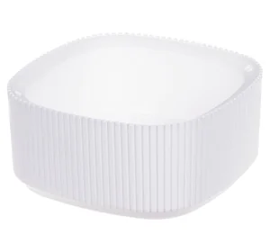 М-ПЛАСТИКА Кашпо СТРИП 160х160мм 0,9л со вставкой М 3249 белый