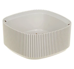 М-ПЛАСТИКА Кашпо СТРИП 190х190мм 1,6л со вставкой М 3250 кремовый