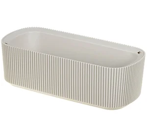 М-ПЛАСТИКА Кашпо СТРИП 290х130мм 1,7л со вставкой М 3251 кремовый