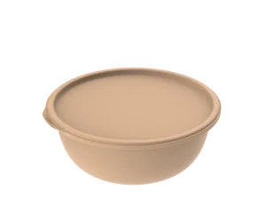 Альт-пласт Набор мисок 1,3л+2,3л+3,7л ШАРМ №1 (3шт) КАКАО с крышками АП 584