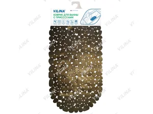 VILINA Коврик для ванны 36х69 см "Лунный камень" 7066 античная латунь