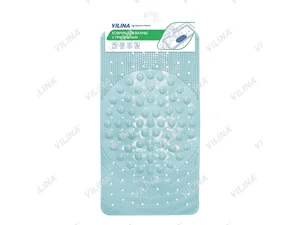 VILINA Коврик для ванны 38х68 см Лужайка 68071 дымчато-голубой