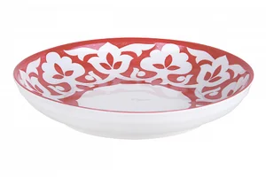 КОРАЛЛ Тарелка глубокая 19см. Хлопок красный TC23006207 HCS-913