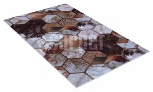 SHAHINTEX Коврик вырезной icarpet print антискользящий 107 "Соты фэншуй" 50х80 00-00009689