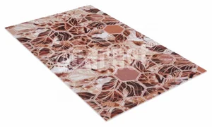 SHAHINTEX Коврик вырезной icarpet print антискользящий 107 "Соты дерево с мрамором" 40х60 00-00010056