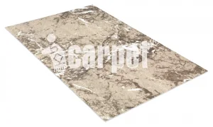 SHAHINTEX Коврик вырезной icarpet print антискользящий (136) "Мрамор" 50х80 00-00012364 бежево-коричневый