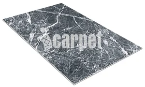 SHAHINTEX Коврик вырезной icarpet print антискользящий (134) "Мрамор серый" 60х100 00-00011507
