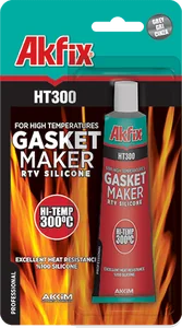 AKFIX Силиконовый герметик HT300 серый  50гр термостойкий