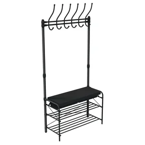 НИКА Вешалка напольная в прихожую ВПШ2/Ч-К черный/матовый черный