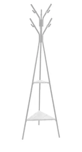 НИКА Вешалка-стойка с полкой ВС1/МС матовый серый/дуб дымчатый