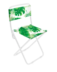 НИКА Стул складной походный ПС/1 с тропическими листьями светлый