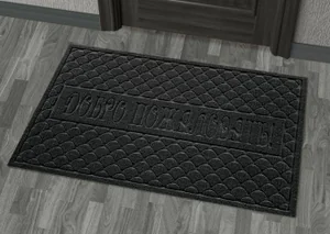 Kovroff Коврик влаговпитывающий, 60*90 см. "Добро Пожаловать 2" черный П/02/03/01