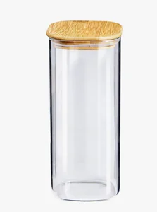 Стеклянная банка Appetite квадратная 2000 мл бамбуковая крышка studio BM2012-3S