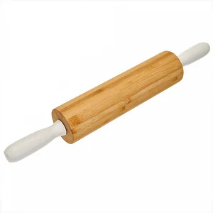 WEBBER Скалка 46 см, крутящиеся ручки, бамбук BE-00058