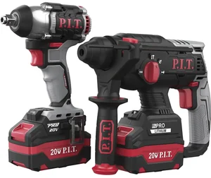 P.I.T. Набор аккумуляторных инструментов P0003-02 (перфоратор PBH20H-22B, гайковерт PIW20H-300B)