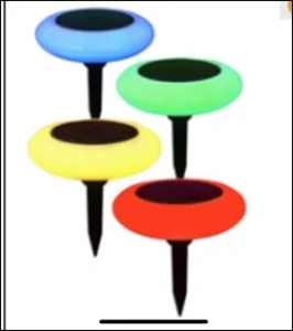 Фонарь садовый цветной на солнечной батарее и датчиком движения 14924-3-15