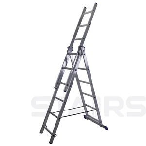 Stairs Лестница алюминиевая трёхсекционная 12 ступеней AL312