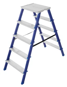 Stairs Стремянка комбинированная двухсторонняя с мини-платформой 5 ступеней СМР205