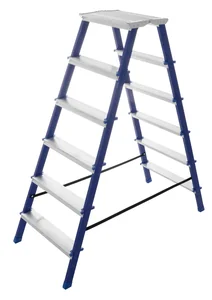 Stairs Стремянка комбинированная двухсторонняя с мини-платформой 6 ступеней СМР206