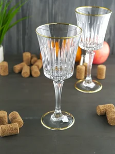 RCR Набор бокалов для вина AS Crystal Timeless золотая полоса 300 мл (6 шт) 65305