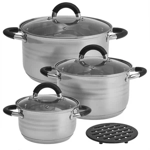 WEBBER Набор посуды 6 пр (1,9 л, 3,8 л, 5,8 л) BE-637/6