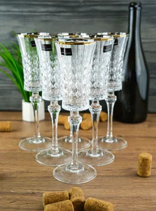 RCR Набор фужеров для шампанского Lady Diamond Gold 150 мл (6 шт) 65337