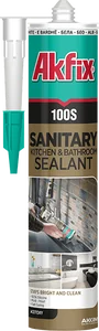 AKFIX Силикон белый санитарный 280мл. 100S 100%