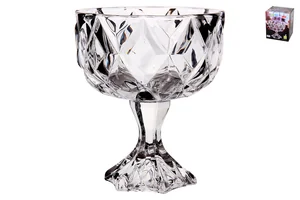 КОРАЛЛ Ваза на ножке Аргайл 13 см. YJP-7081-1