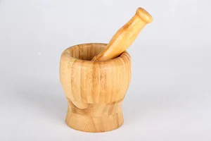 КОРАЛЛ Ступка с пестиком бамбук 9.5х10 см 3508