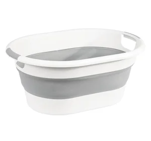 М-пластика Таз 25 литров СКЛАДНОЙ овальный СМОКИ М 2517