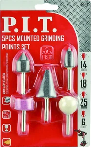 P.I.T. Набор шлифовальных насадок 5 шт хвостовик 6 мм (APLS15-05PC)