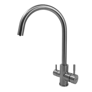 БАРЬЕР Смеситель для кухни с краном для питьевой воды SAFE-02SN Сатиновый никель