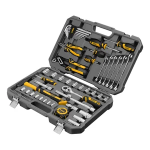 Denzel Набор инструментов, 1/2", 1/4", CrV, S2, пластиковый кейс, 64 предмета 15801