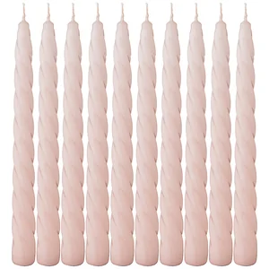 Lefard Набор Свечей Из 10 Штук Крученые Лакированный Нежно-розовый Высота 23 См 348-849